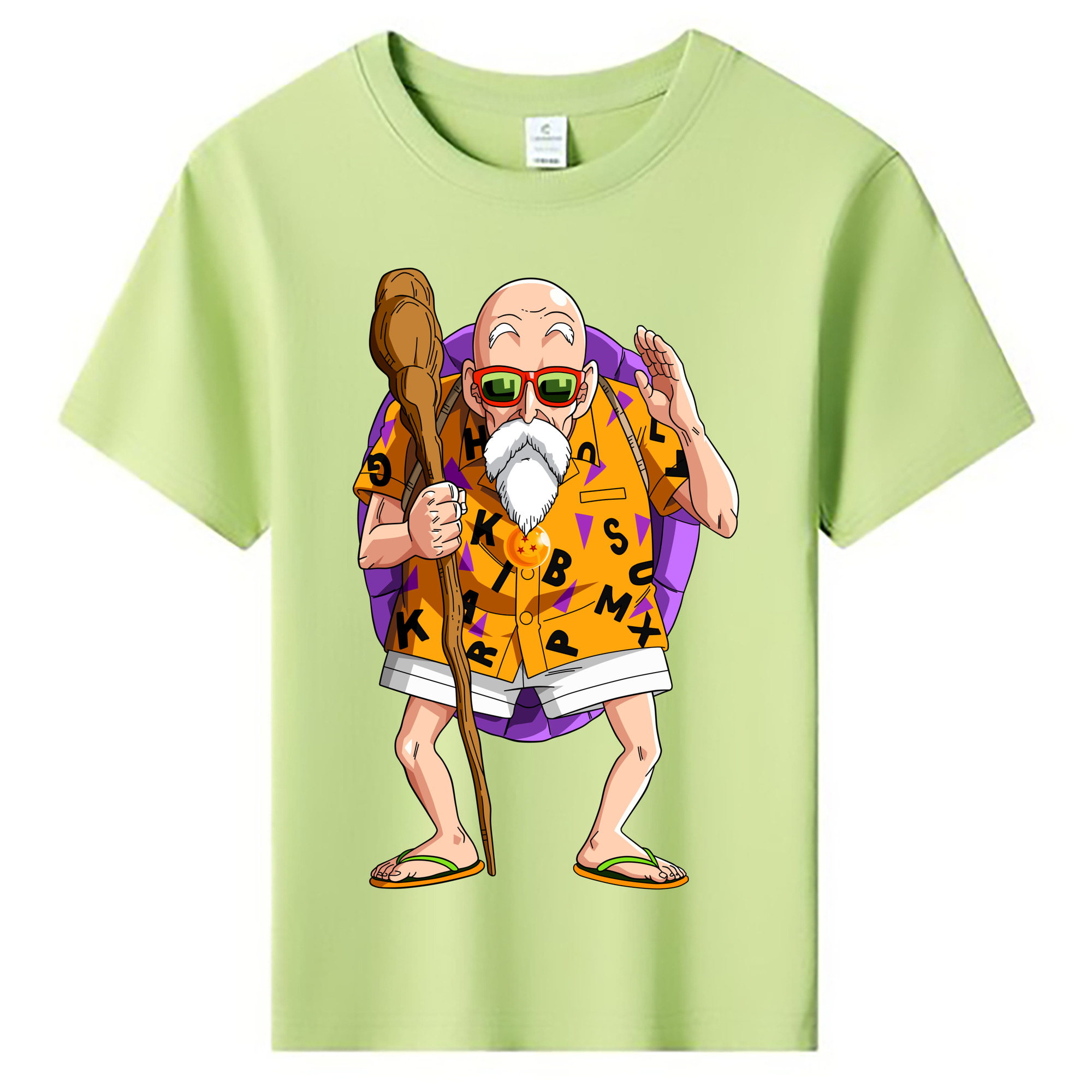 （画像用） ドラゴンボール 亀仙人（かめせんにん） DRAGON BALL Master Roshi Kame Sennin 綿100％キッズTシャツ（フロントプリント）